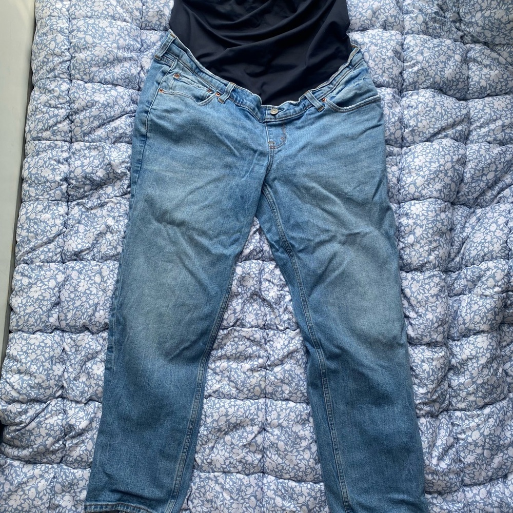 Abercrombie & Fitch Light Blue Women's Maternity Jeans